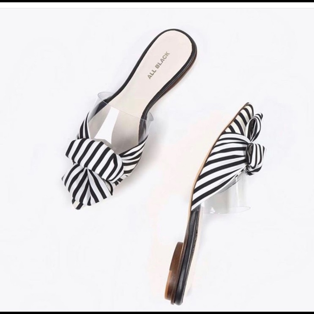 Black and White Mules - Picture 2 of 3